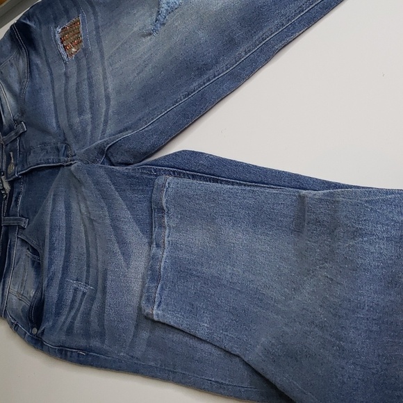 VENUS Dark Wash Decorative Denim Jeans Skinny - Picture 7 of 9